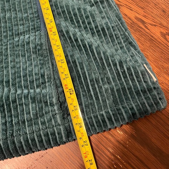 Woolrich Women's 2XL Ribbed Full Zip Sweater Vest Cotton Green Pockets Corduroy - Picture 9 of 9